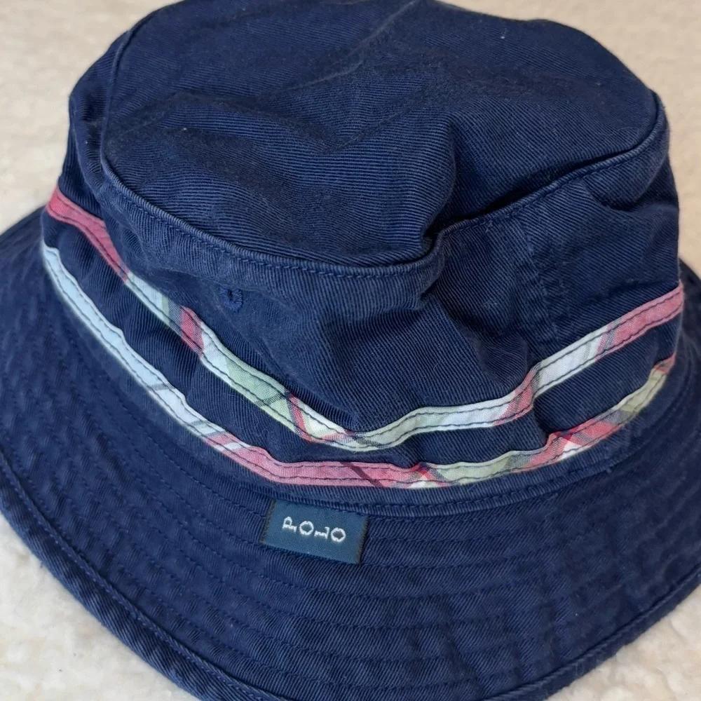 Polo Ralph Lauren Vintage Kids Blue Plaid Details Bucket Hat